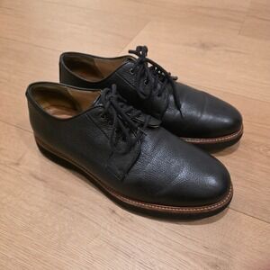 Samuel Hubbard Highlander Oxford Mens Shoe Black Pebbled Leather Size 10 Vibram